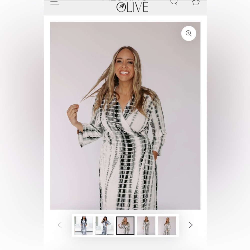 NESTING OLIVE ROBE - Picture 3 of 13
